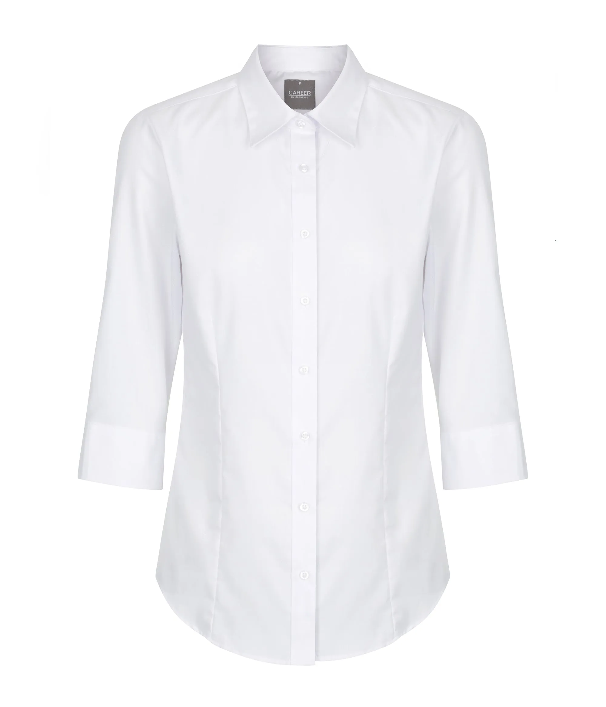 1025WL Oxford Weave 3/4 Sleeve Shirt