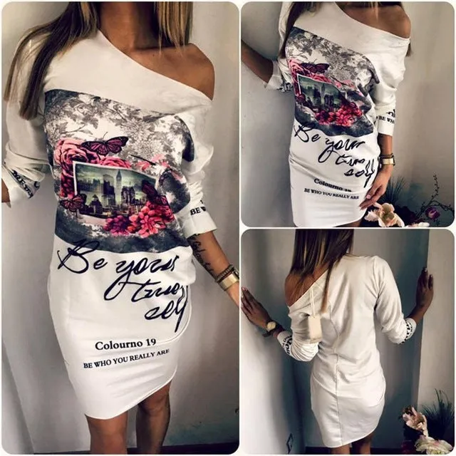 2017 New Summer Dresses Fashion Women Clothing Robe Sexy Cartoon Bodycon Miki Print ONeck Mini Casual Sheath Dresses Vestidos