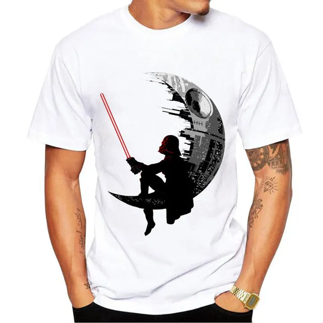 21kind 2017 Creative droids Printed Star War T-Shirt robot shirt Boy Novelty Men's sleeve T shirt Tops Fashion Tees Darth Vader