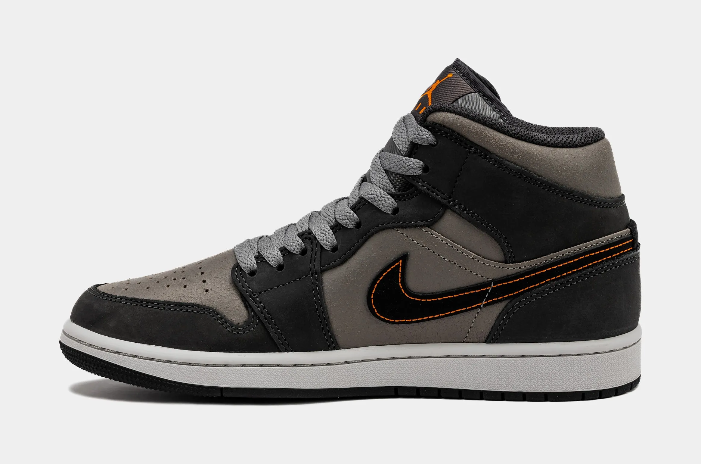 Air Jordan 1 Mid SE Night Stadium Mens Lifestyle Shoes (Night Stadium/Flat Pewter/Total Orange/Black)