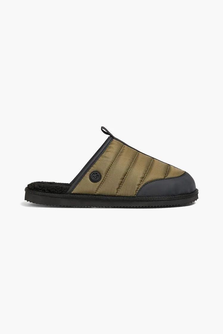 Anders two-tone quilted shell slippers