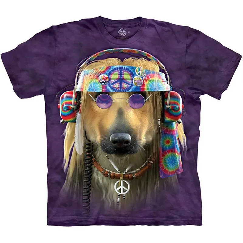 Anniepaw Men's T-shirt With Dog Graphic 3D Full Print Pet Dog Men Clothing Summer Short Sleeve Casual Oversized Tee Shirt Fashion Tops