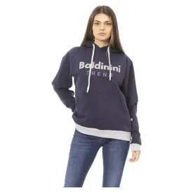 Baldinini Trend Blue Cotton Women Hoodie