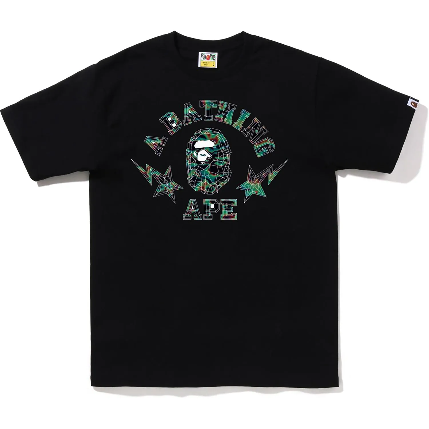 BAPE THERMOGRAPHY POLYGON COLLEGE TEE MENS