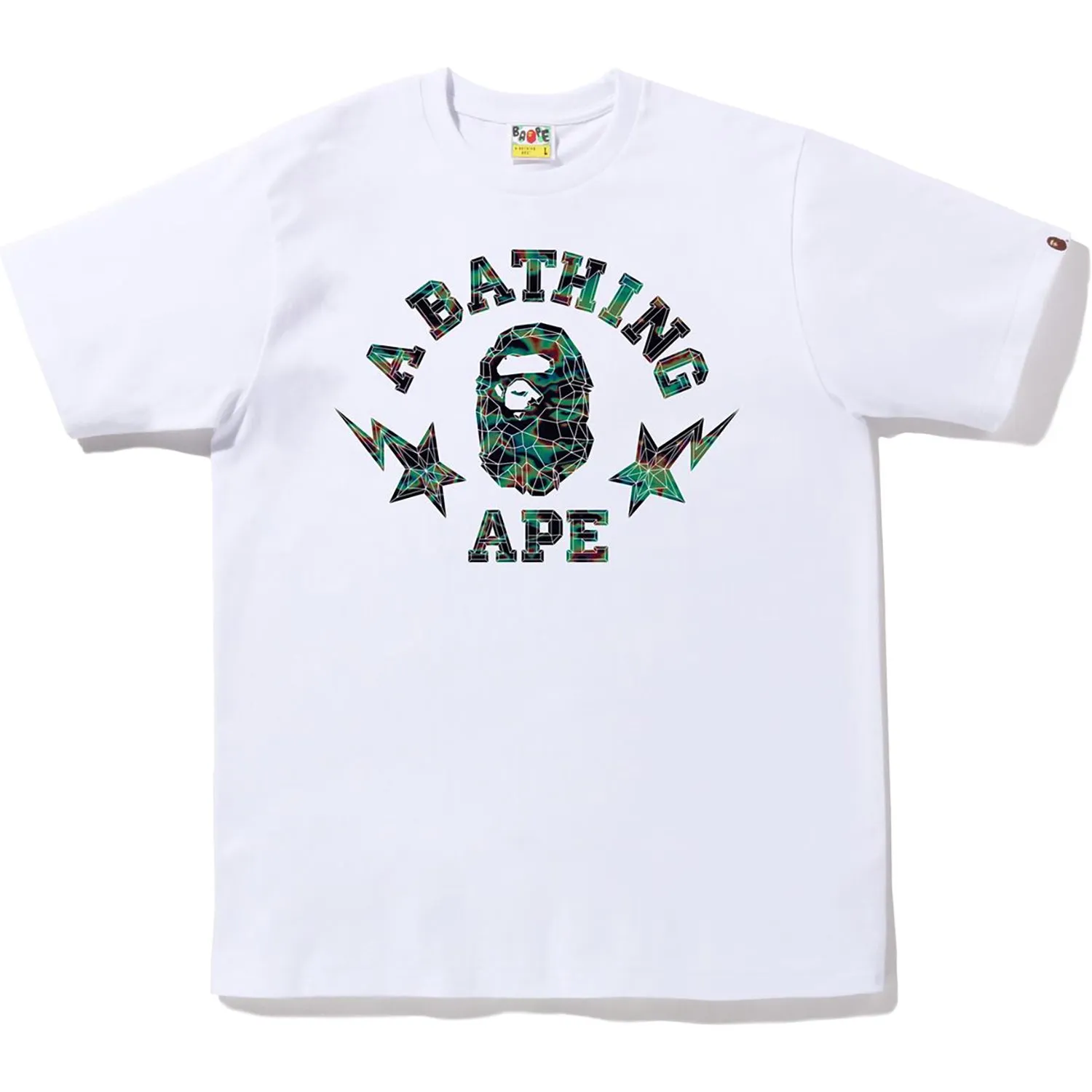 BAPE THERMOGRAPHY POLYGON COLLEGE TEE MENS