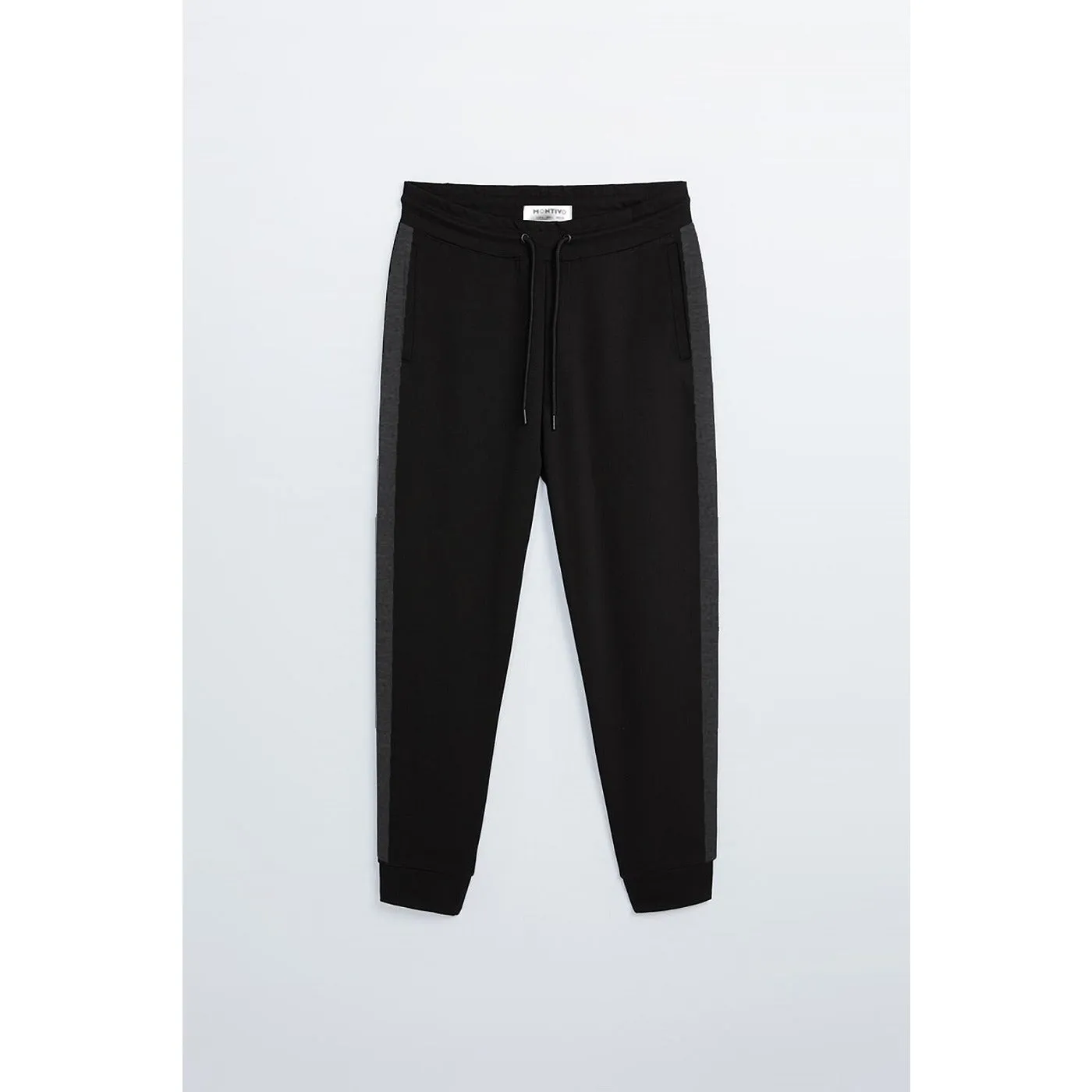 Black Sports Side Panel Joggers