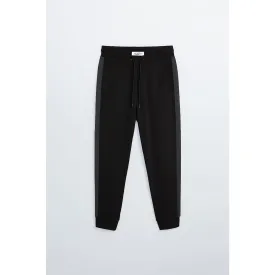 Black Sports Side Panel Joggers