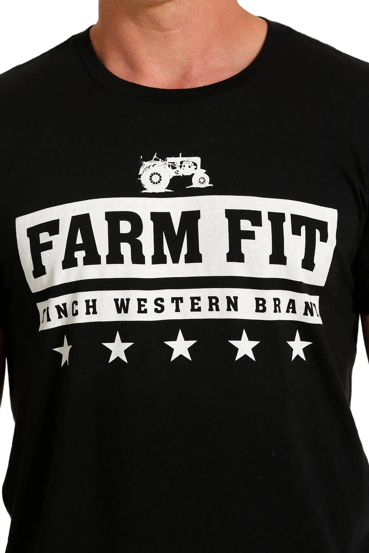 Cinch "Farm Fit" Tractor Black Screen Print Tee for Men