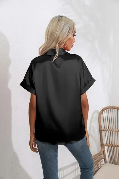 Collared Neck Short Sleeve Shirt