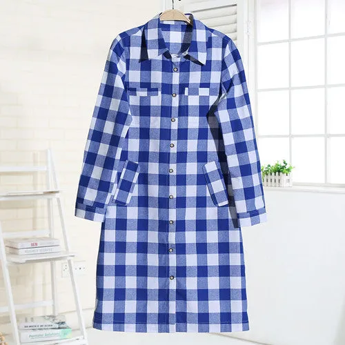 Dioufond Women Long Shirts Long Sleeve Shirts Chemise Femme Manche Longue Plaid Shirt Women Tops Camisetas Largas Mujeres 2017