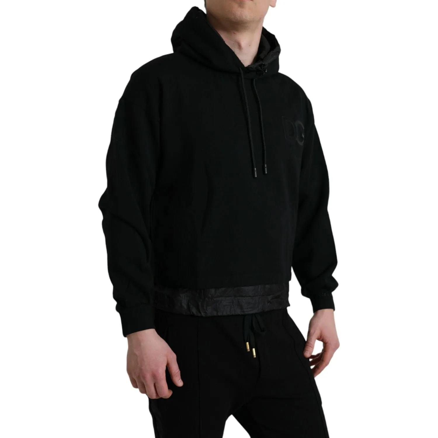 Dolce & Gabbana Elegant Black Hooded Pullover Sweater