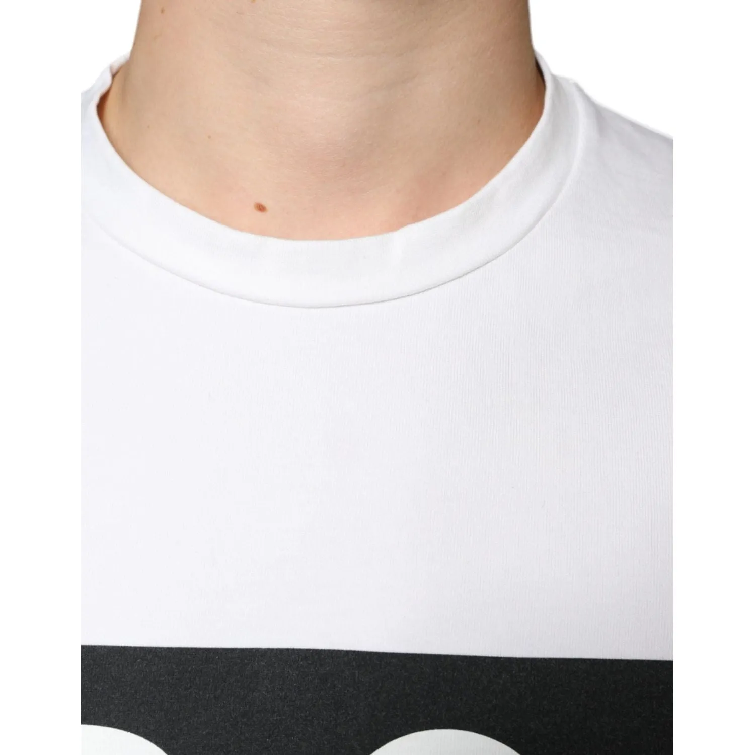 Dolce & Gabbana White Cotton DG Logo Print Casual T-shirt