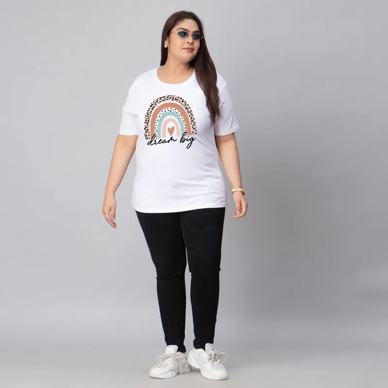 Dream Big Rainbow  Plus Size Women T-Shirt