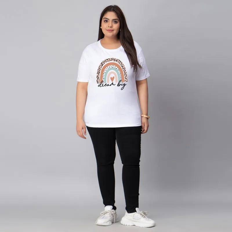 Dream Big Rainbow  Plus Size Women T-Shirt