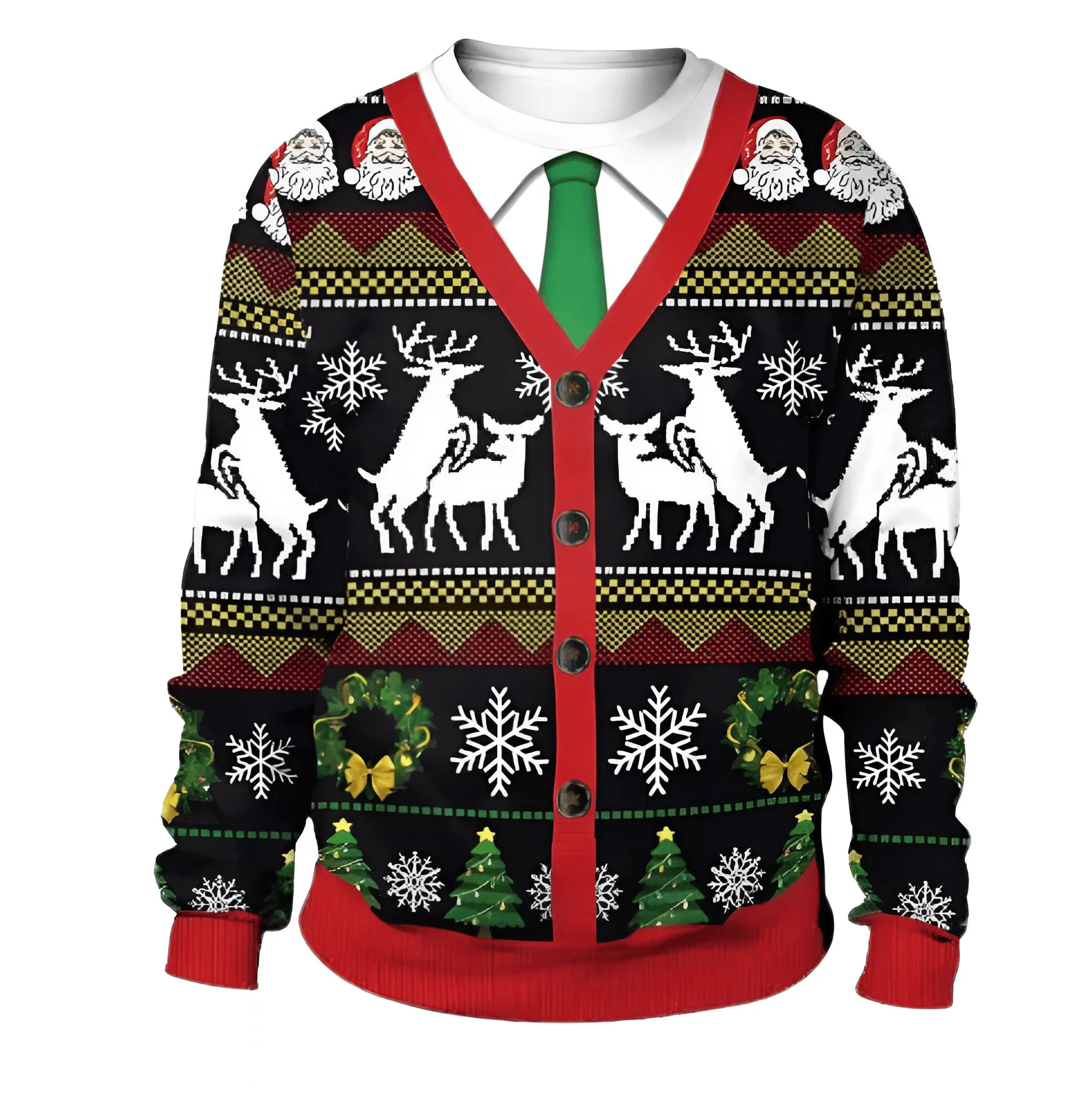 Funny Ugly Christmas Sweaters Jumpers Holiday Party Xmas Sweatshirts