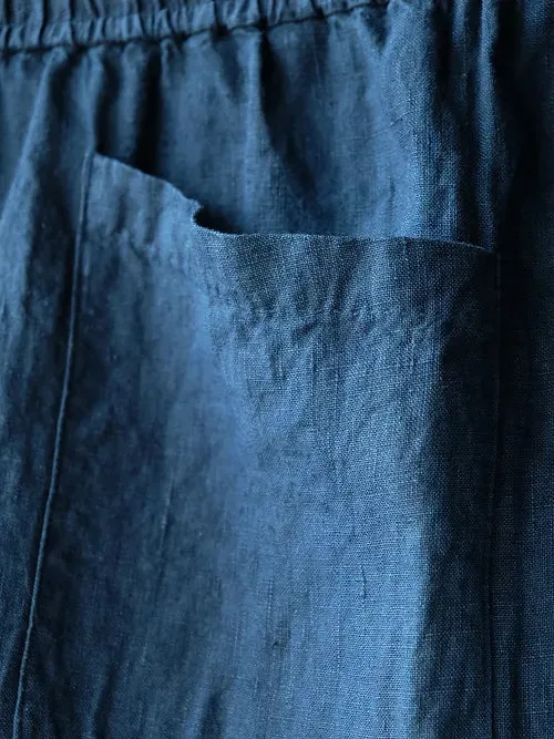 Hemp Easy Trousers | Organic Indigo Hand-dyed