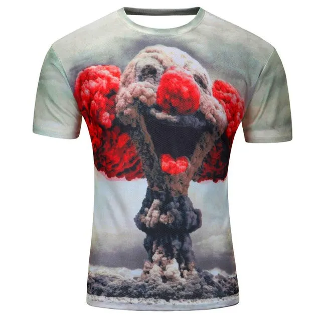 Hot selling New fashion Men's 3D apple/tree printing t shirt summer short sleeve t shirts tops, M-4XL,plus size free shipping