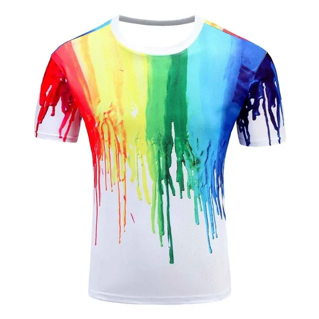 Hot selling New fashion Men's 3D apple/tree printing t shirt summer short sleeve t shirts tops, M-4XL,plus size free shipping