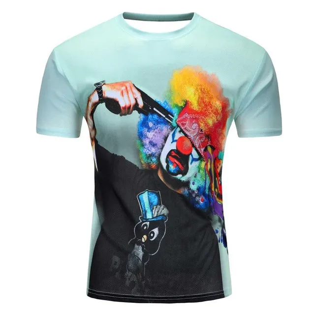 Hot selling New fashion Men's 3D apple/tree printing t shirt summer short sleeve t shirts tops, M-4XL,plus size free shipping