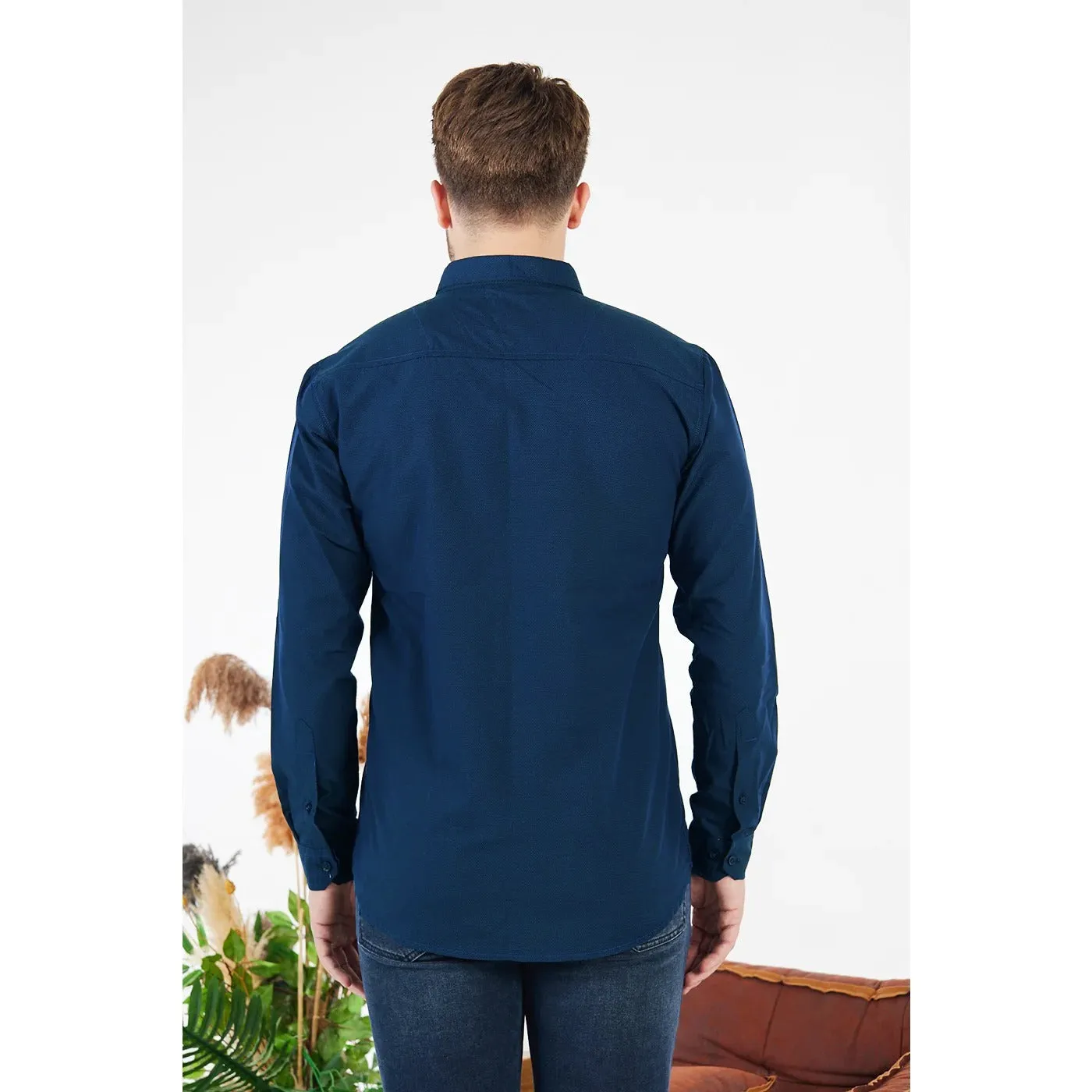 JJ Mid Blue Slim Fit Shirt