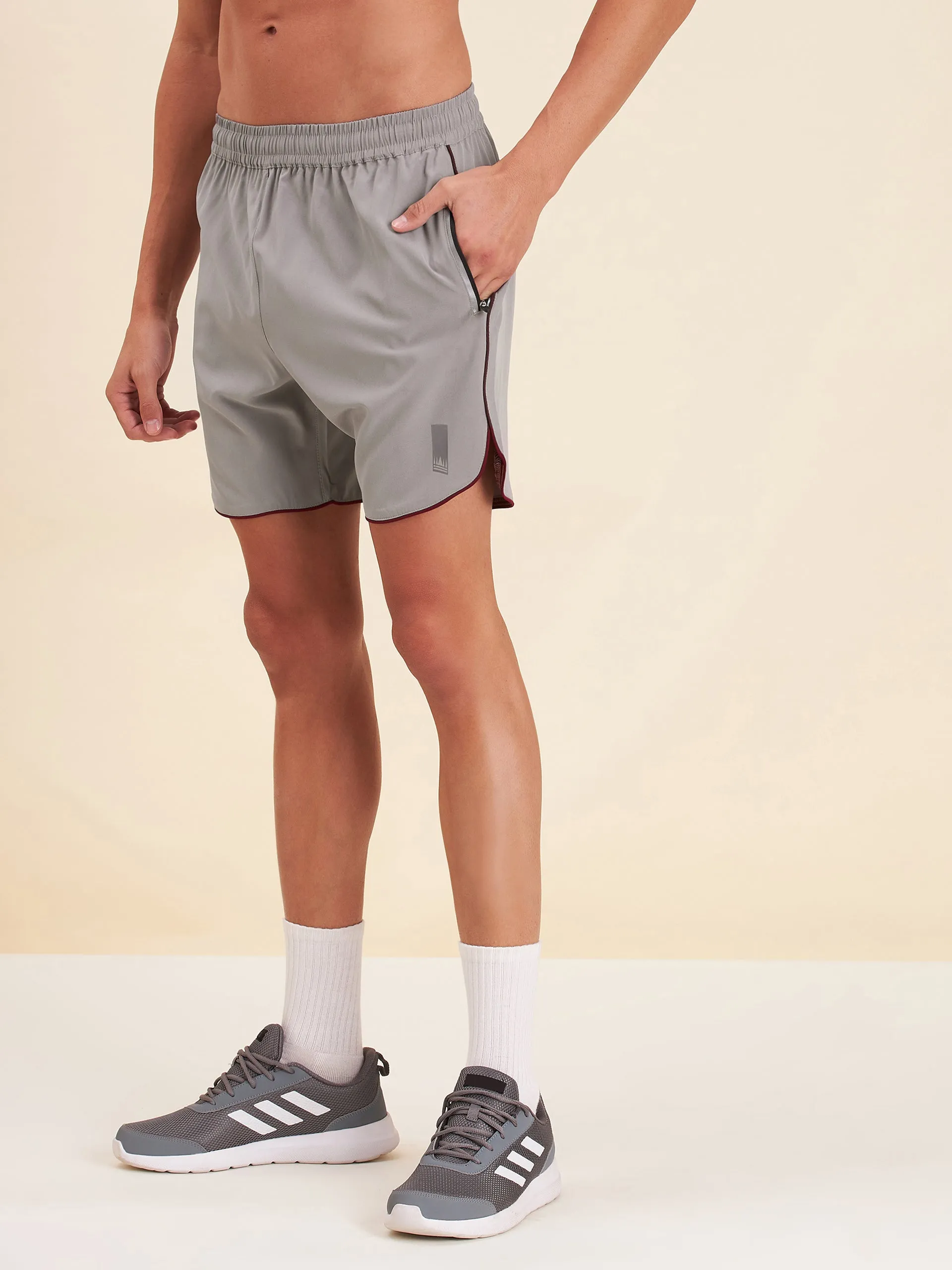 Men Grey Dry Fit Shorts