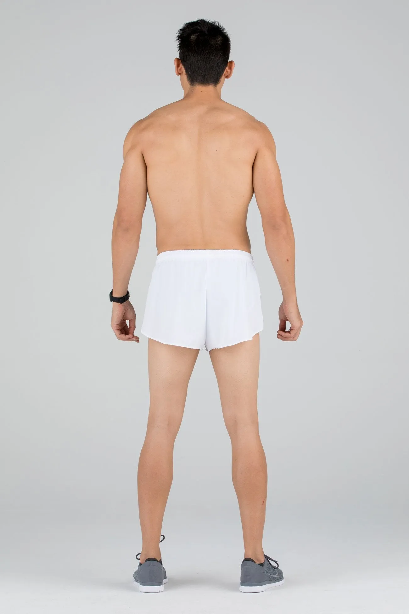 Men's Solid 1" Elite Split Shorts - White