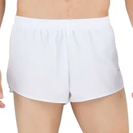 Men's Solid 1" Elite Split Shorts - White