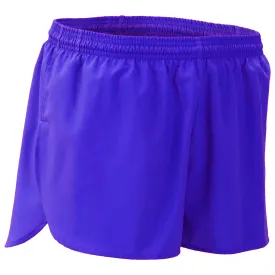 Men's Solid 3" Half Split Trainer Shorts - Purple