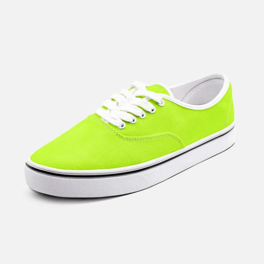 Neon Green Unisex Canvas Sneakers