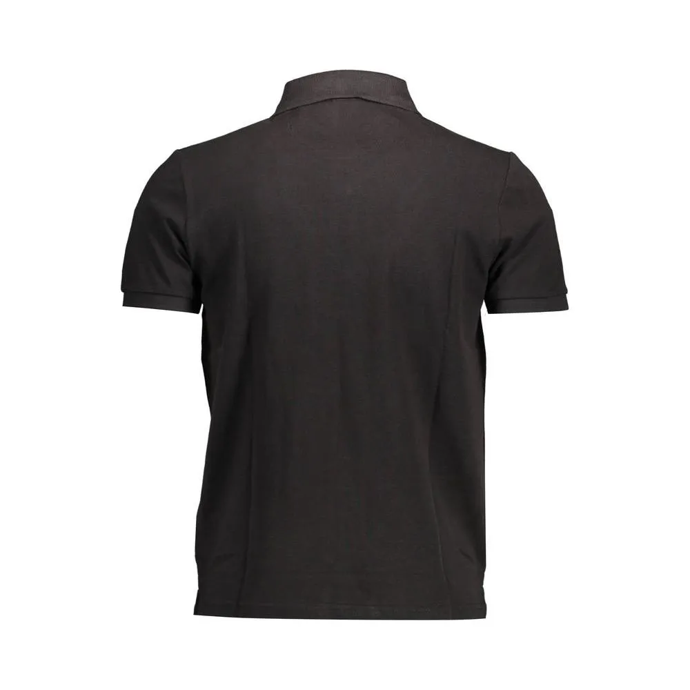 North Sails Black Cotton Men Polo Shirt