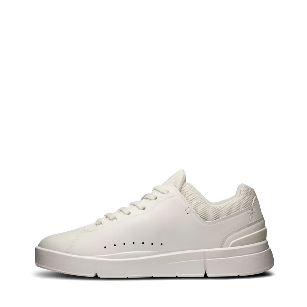 On Women's THE ROGER Advantage Sneaker in White/Undyed