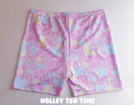 Pastel Party Pink Women's Fitted Shorts