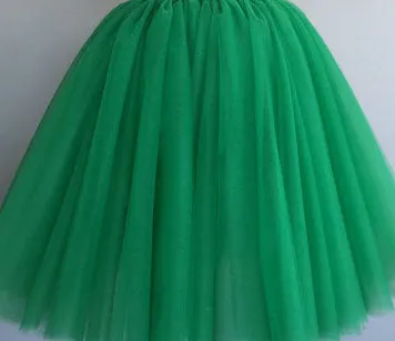 Puffy7 Layers Tulle Skirt Hidden Zipper Quality High Waisted Maxi Skirts Womens Adult TUTU Pleated Bridesmaids Faldas Petticoat