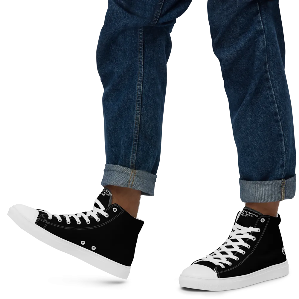 Record Breaking Shoes - Anthill Cinema Men’s high top canvas shoes