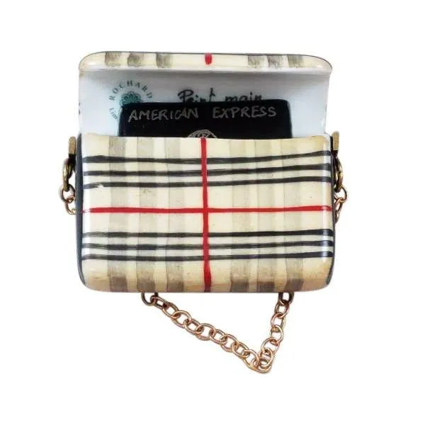 Scottish Plaid Purse w Black American Express Credit Card