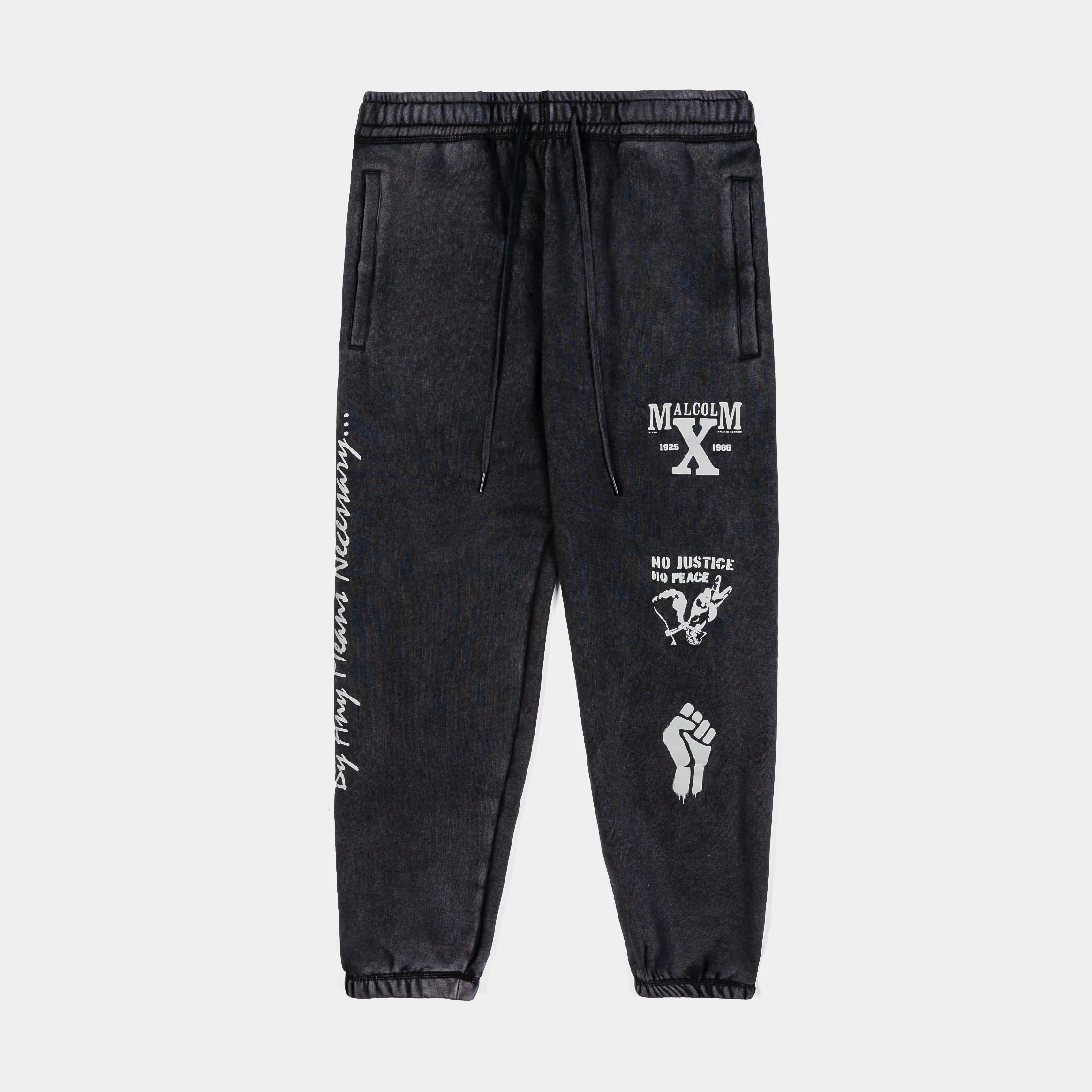 SP x Malcom X Any Means Joggers Mens Pants (Black/Grey)