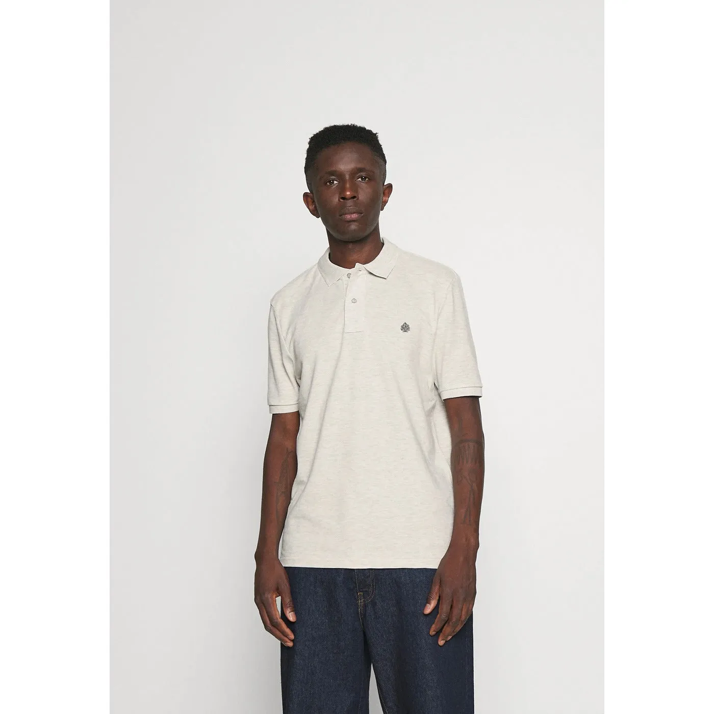 SPFLD White Melange Polo