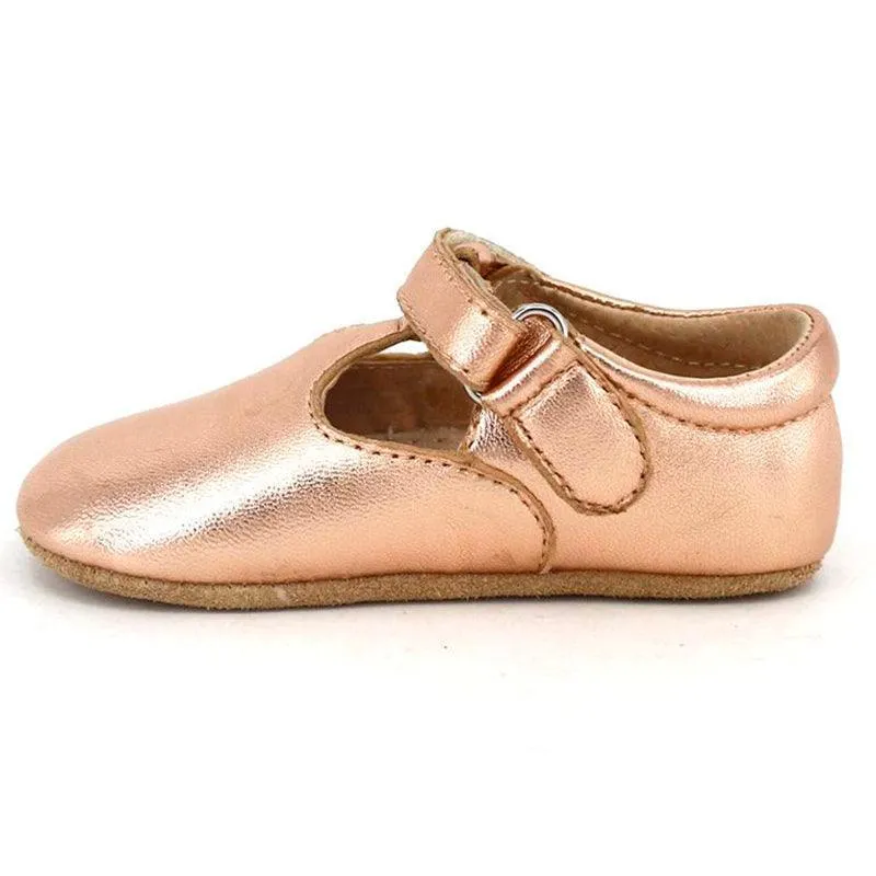 T-Bar Baby & Toddler Prewalker Shoes Rose Gold