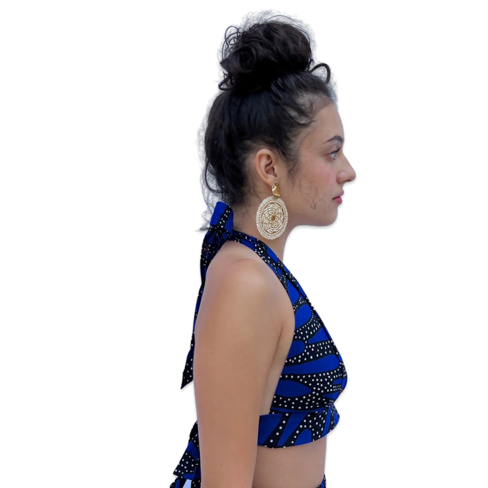 The Chroma Collection Halter Top - Blue and Black