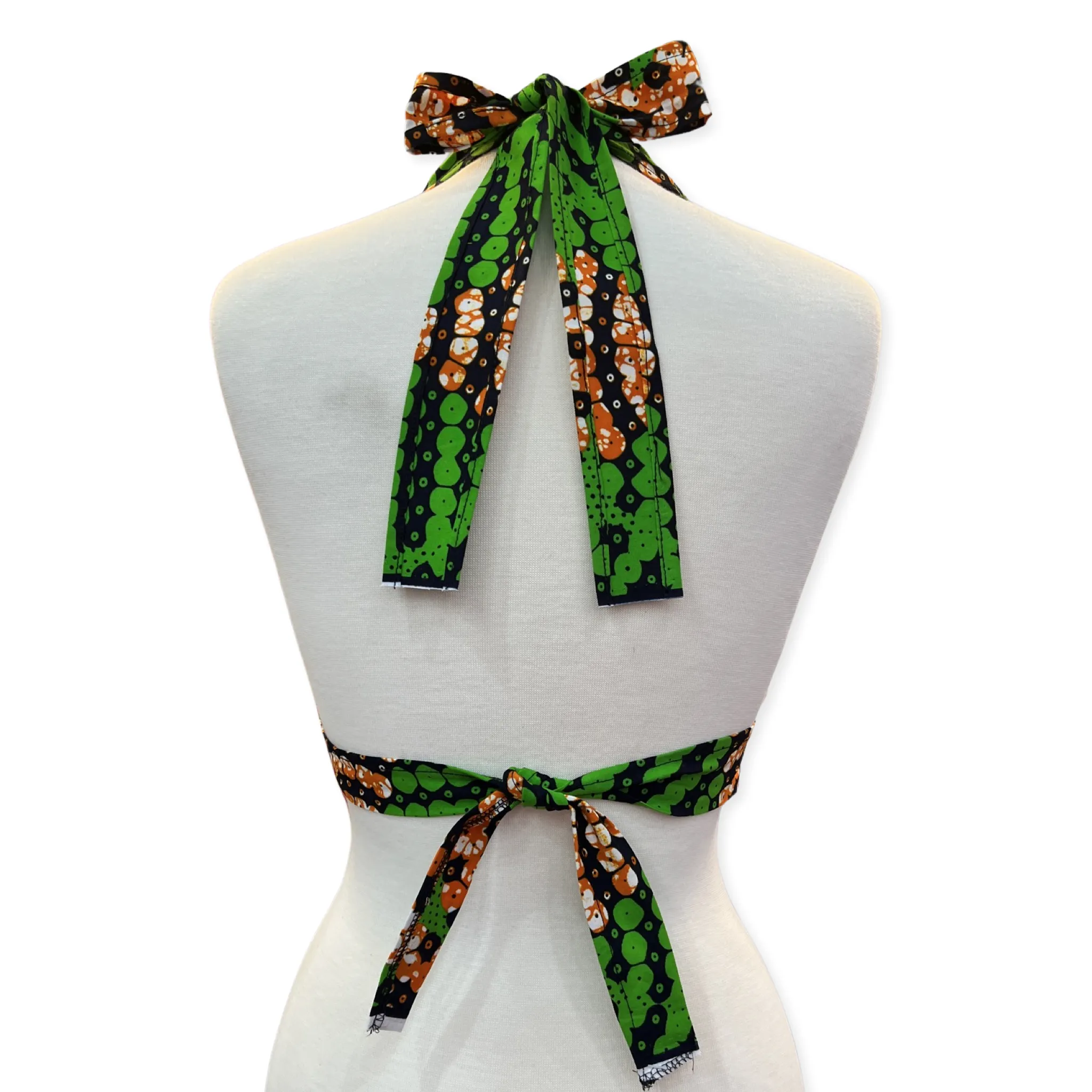 The Chroma Collection Halter Top - Green and Orange