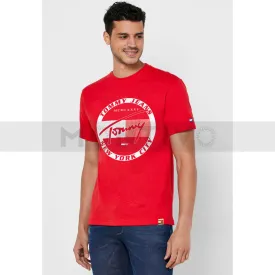 TJ Circle Graphic Red Tshirt