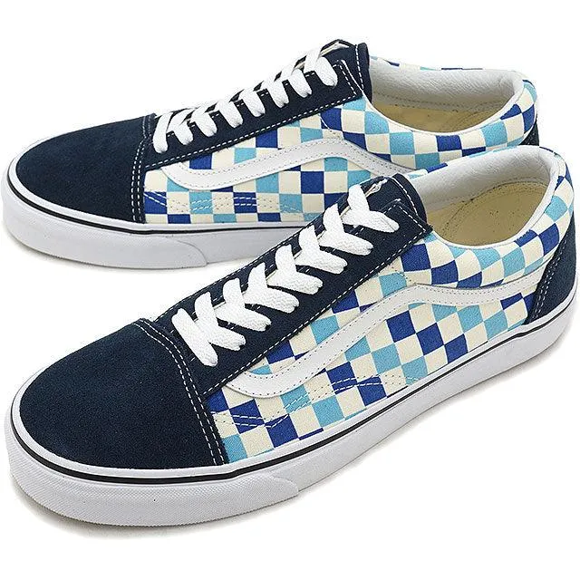 Vans Old Skool Blue & White Checkered Skate Shoes