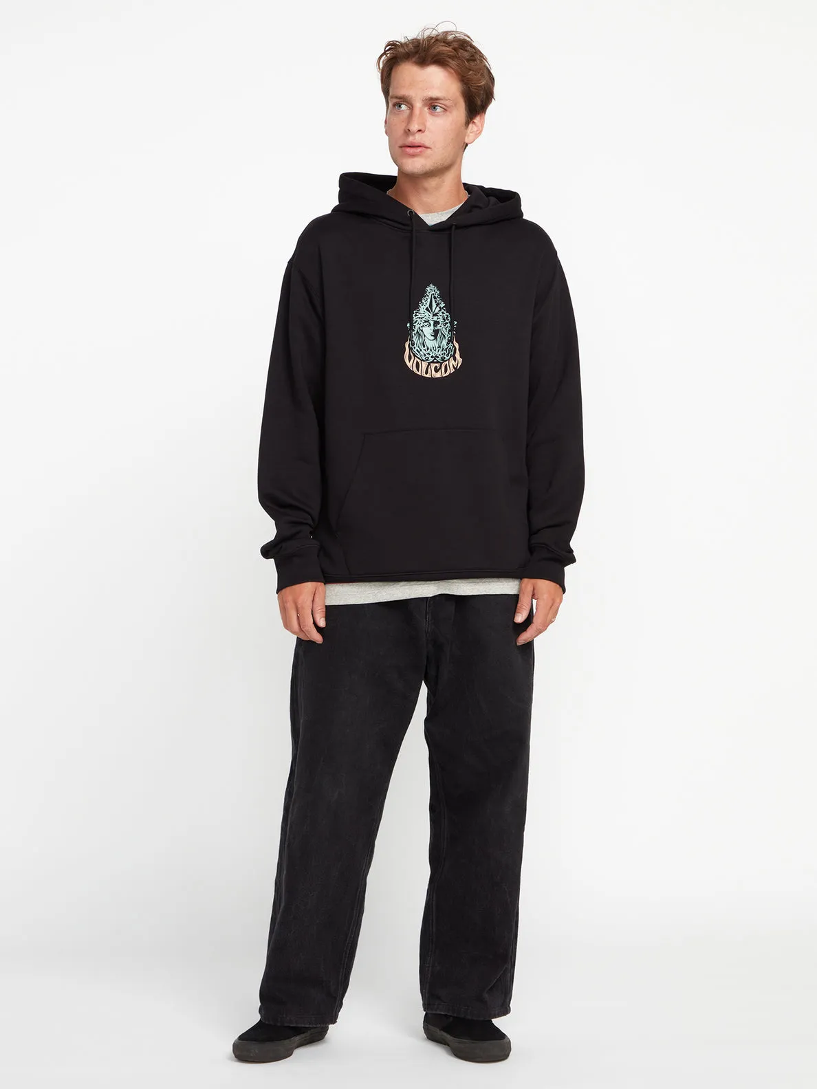 Volcom Strike Hood Pullover Sweatshirt - Black