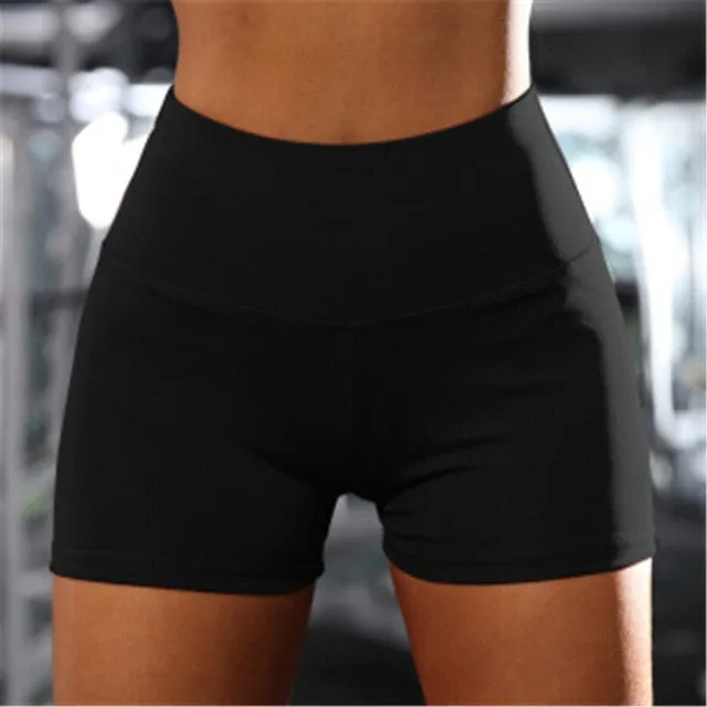 Women Elastic Sports Shorts High Waist Casual Style