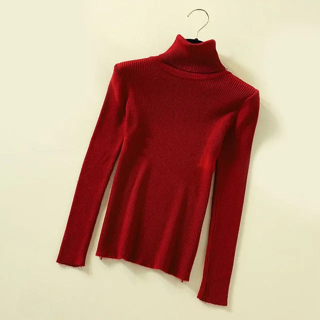 Women Turtleneck Pullover Sweater