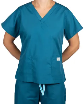 XS Caribbean 2 Pockets - Classic Simple Scrub Tops